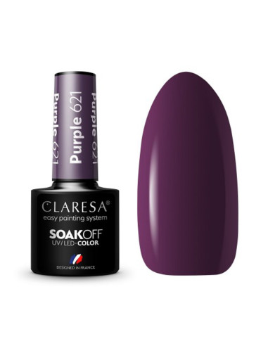 CLARESA Hybrid polish PURPLE 621 -5g