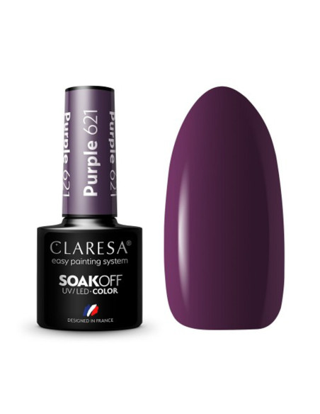 CLARESA Hybrid polish PURPLE 621 -5g