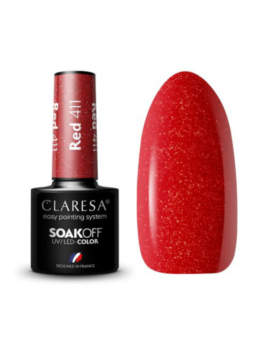 CLARESA Hybrid nail polish RED 411 -5g