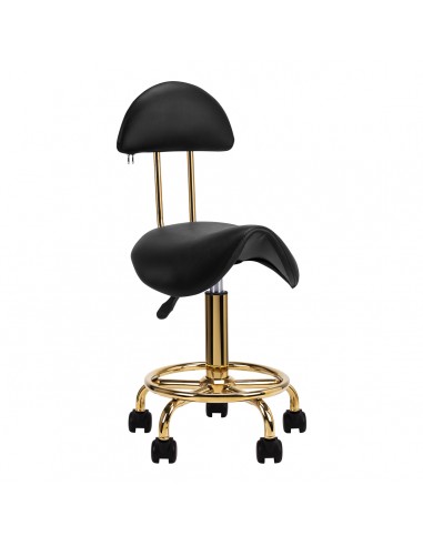 COSMETIC STOOL 6001G GOLD BLACK