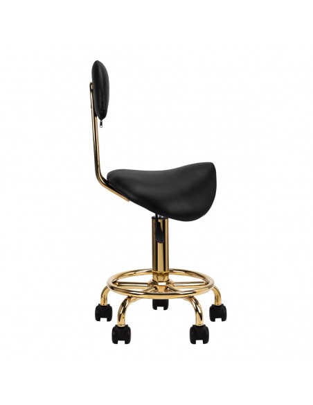COSMETIC STOOL 6001G GOLD BLACK