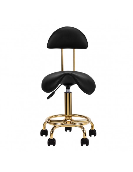 COSMETIC STOOL 6001G GOLD BLACK