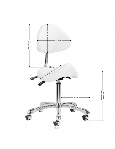 COSMETIC STOOL 1004 GIOVANNI WHITE