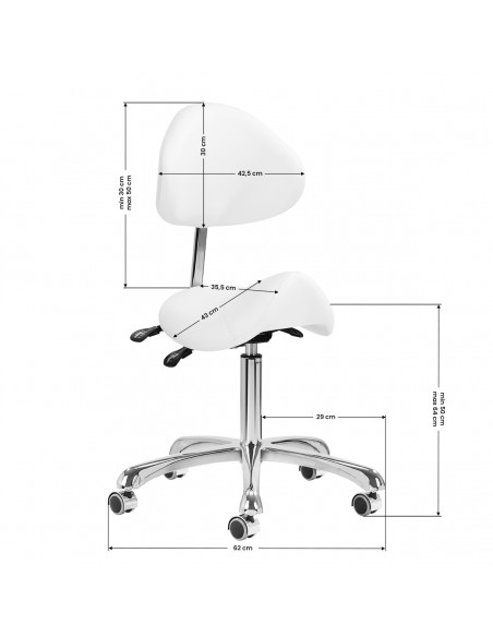COSMETIC STOOL 1004 GIOVANNI WHITE