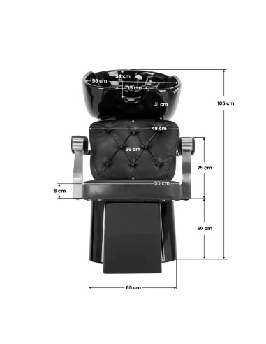 GABBIANO HAIR WASH UNIT LYON BLACK