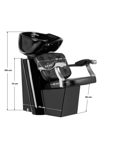 GABBIANO HAIR WASH UNIT LYON BLACK