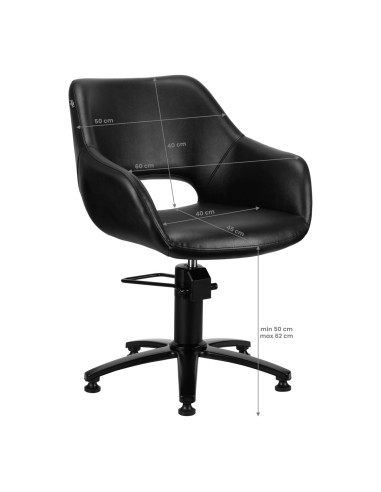 GABBIANO HAIRDRESSING CHAIR LIMA BLACK