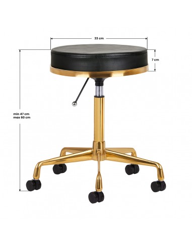 COSMETIC STOOL H4 GOLDEN BLACK