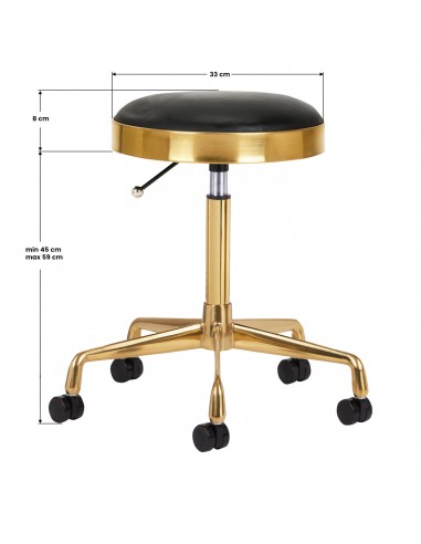 COSMETIC STOOL H7 GOLD BLACK