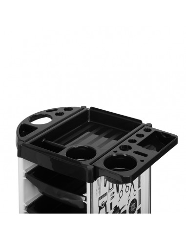 GABBIANO HAIRDRESSER TROLLEY X11-9 WHITE GRAPHICS