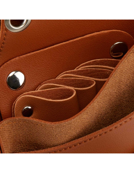 HOLSTER BELT FOR HAIR SCISSORS T11 BROWN
