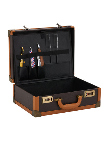 BARBER BROWN HAIRDRESSING SUITCASE