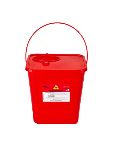 5 L RED MEDICAL WASTE CONTAINER