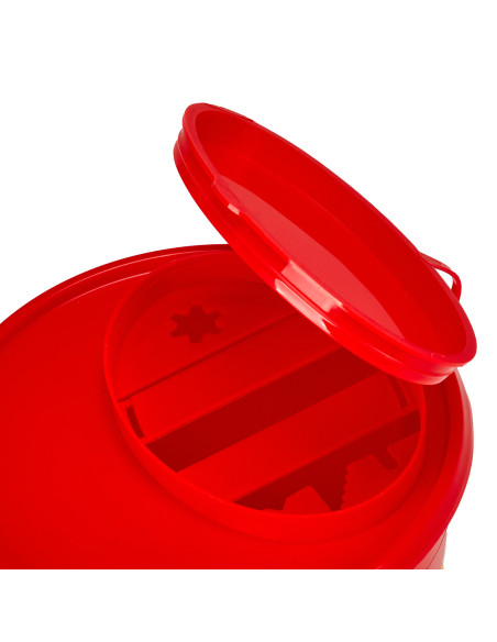 1 L RED MEDICAL WASTE CONTAINER