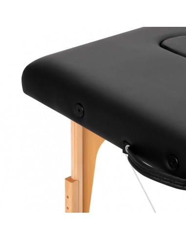WOODEN FOLDING MASSAGE TABLE COMFORT ACTIV FIZJO LUX 2-SECTIONS 190X70 BLACK  