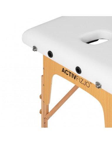 WOODEN FOLDING MASSAGE TABLE COMFORT ACTIV FIZJO LUX 2-SECTIONS 190X70 WHITE