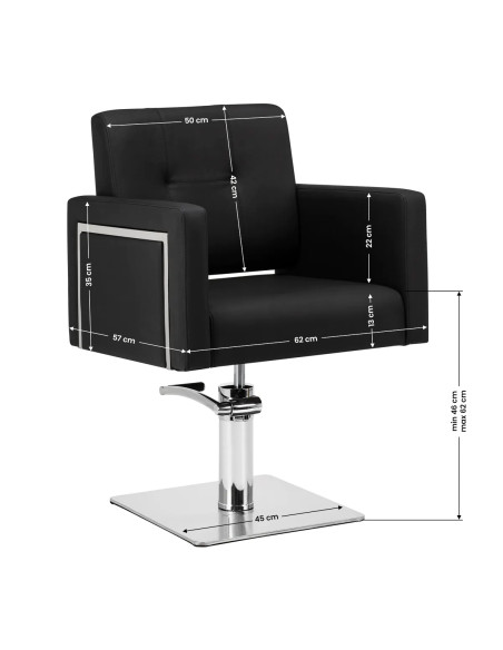 Gabbiano Hairdressing Chair Bergamo Black