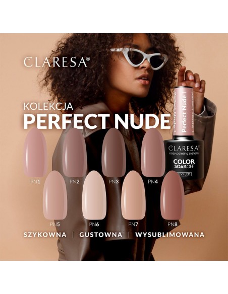 CLARESA Hybrid nail polish PERFECT NUDE 8 -5g
