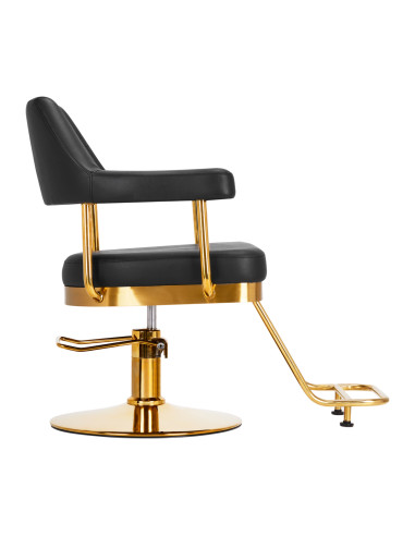Gabbiano hairdressing chair Granda gold black