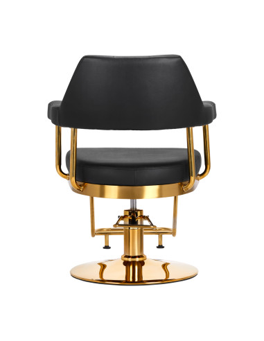 Gabbiano hairdressing chair Granda gold black