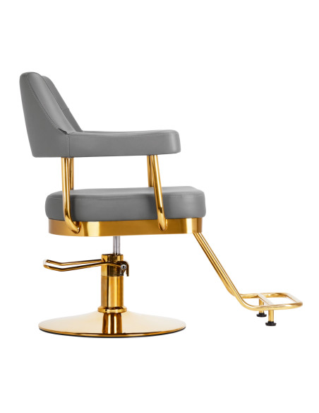 Gabbiano hairdressing chair Granda gold grey