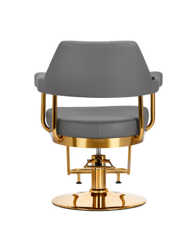 Gabbiano hairdressing chair Granda gold grey