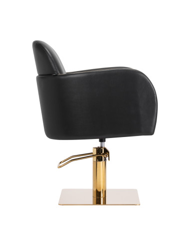 Gabbiano hairdressing chair Malaga gold black