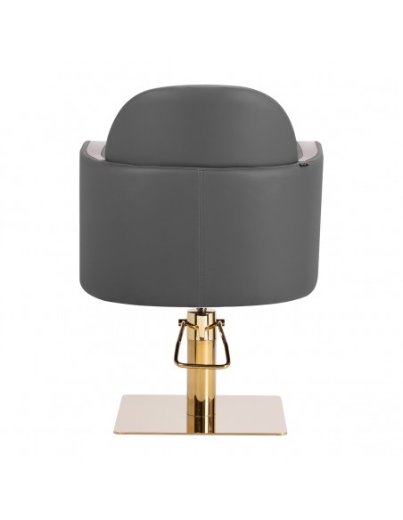 Gabbiano hairdressing chair Malaga gold grey