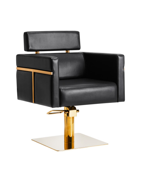 Gabbiano hairdressing chair Toledo gold black