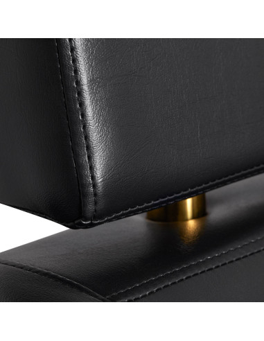 Gabbiano hairdressing chair Toledo gold black