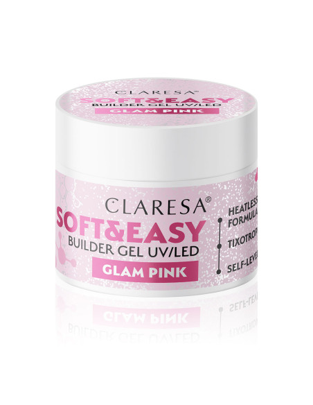 Claresa builder gel Soft&Easy glam pink 90g