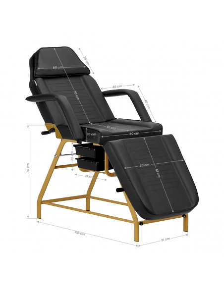 Cosmetic chair 557G with cuvettes black