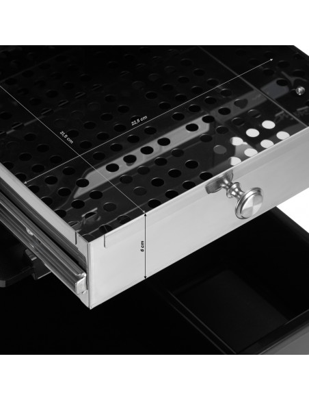 Gabbiano hairdresser's helper with UV sterilizer 68UV black