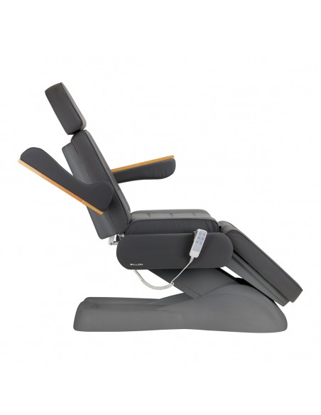 Electric cosmetic chair SILLON Lux 273b 3 actuators gray with gray base