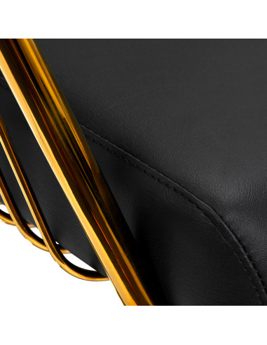 Gabbiano hairdressing chair Lille gold black