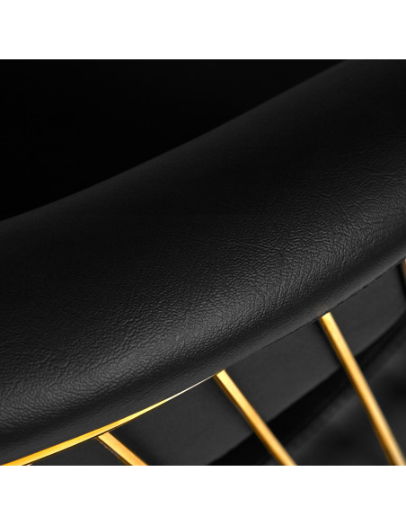 Gabbiano hairdressing chair Lille gold black