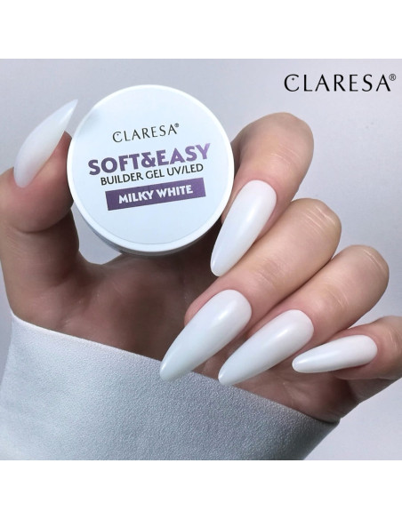 Claresa building gel Soft&Easy gel milk white 90g