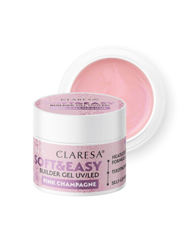 Claresa Soft&Easy building gel pink champagne 90g 