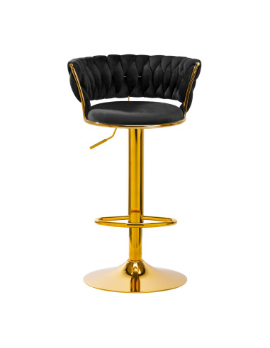 4Rico Bar Hocker QS-B313a black velvet