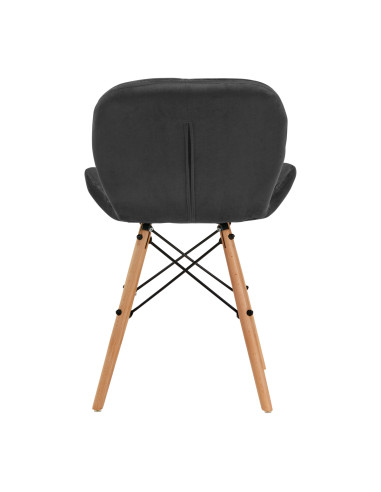 4Rico Cosmetic chair QS-186 gray velvet