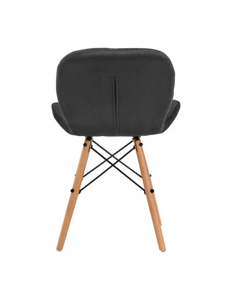 4Rico Cosmetic chair QS-186 gray velvet