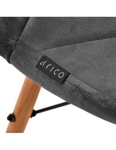 4Rico Cosmetic chair QS-186 gray velvet