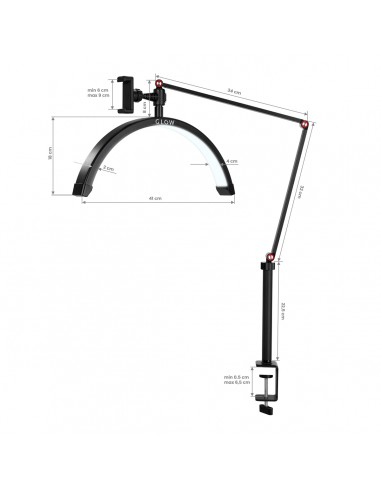 Glow MX3 treatment lamp for table top black