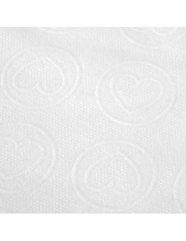 Disposable treatment scarves 20 pcs. 70×40 cm white hearts