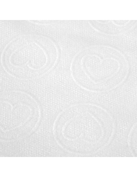 Disposable treatment scarves 20 pcs. 70×40 cm white hearts