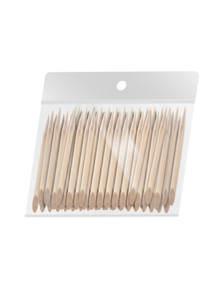 100 pcs. Wooden manicure cuticle sticks 6,5 cm OCHO NAILS