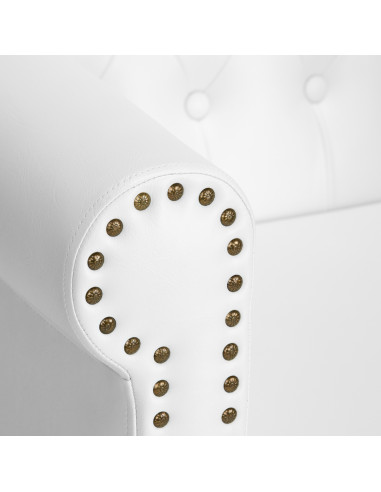 Gabbiano hairdressing chair Berlin white and gold