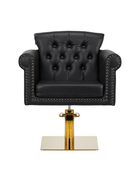 Gabbiano Berlin hairdressing chair, black and gold