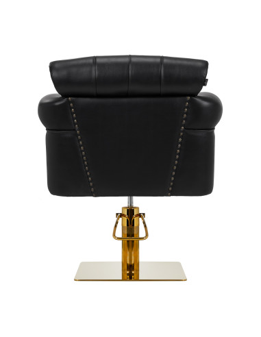 Gabbiano Berlin hairdressing chair, black and gold