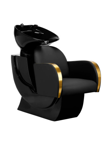 Gabbiano hairdressing wash unit Malaga gold and black
